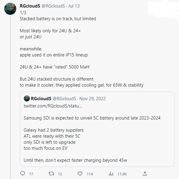 堆叠式电池技术有什么优势?iPhone 15 系列能用上吗?